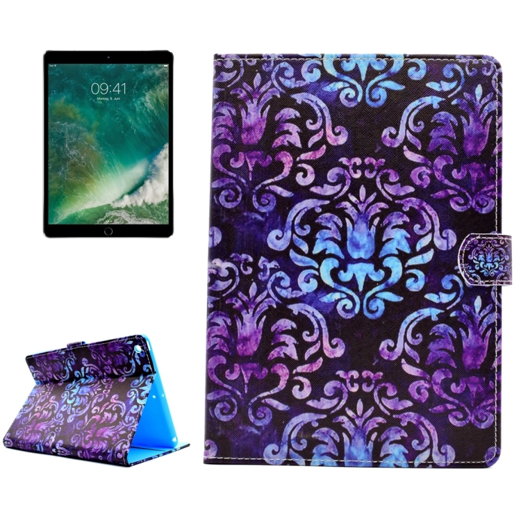

For iPad 9.7 (2018) & iPad 9.7 (2017) Palace Flower Pattern Horizontal Flip Leather Protective Case with Holder & Card Slots & Wallet