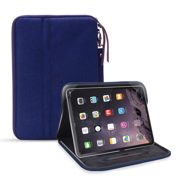 

Tablet PC Universal Hand-held Shockproof Inner Pouch Bag Protective Cover for iPad 9.7 inch / Air 3 / Mini 4 / 3 / 2 / 1, with Holder(Blue)