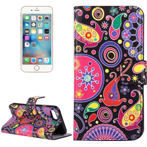 

For iPhone 8 & 7 Acaleph Pattern Leather Case with Holder & Card Slots & Wallet