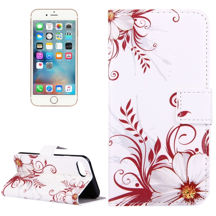 

For iPhone 8 & 7 Flower Buds Pattern Leather Case with Holder & Card Slots & Wallet