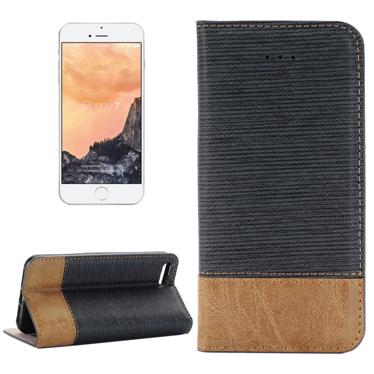 

For iPhone 8 & 7 Cross-shaped Texture Horizontal Flip Leather Case with Holder & Card Slots & Wallet(Blue)