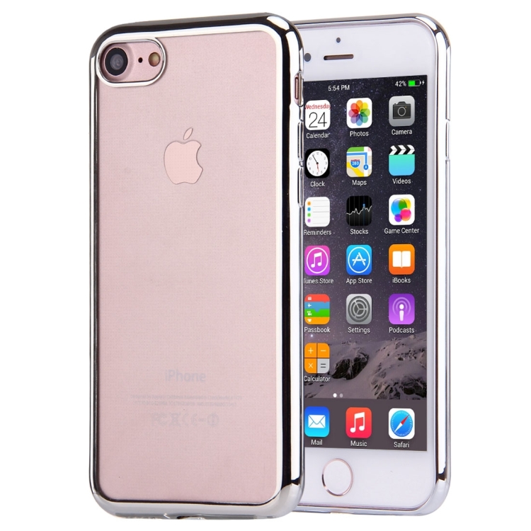

For iPhone 8 & 7 Electroplating TPU Protective Back Cover Case (Silver)