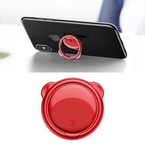 

Baseus Universal Phone Bear Metal 360 Degree Rotation Stand Finger Grip Ring Holder, For iPhone, iPad, Samsung, other Smartphones and Tablets(Red)
