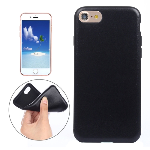 

For iPhone 8 & 7 Crazy Horse Texture Soft PU Protective Leather Case(Black)