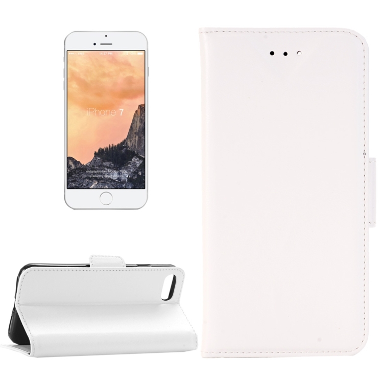 

For iPhone 8 & 7 Crazy Horse Texture Horizontal Flip Leather Case with Holder & Card Slots & Wallet(White)