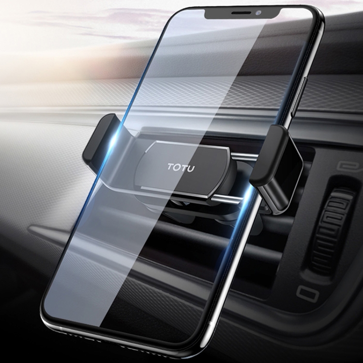 

TOTUDESIGN DCTV-13 Exquisite Series 360 Degree Rotating Car Double Clip Air Outlet 4.7 - 6.5 inch Mobile Phone Bracket