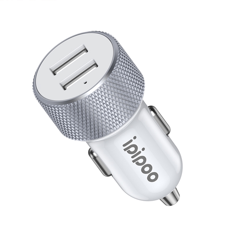 

ipipoo XP-2 Dual USB Car Fast Charging Charger with Android Line(White)