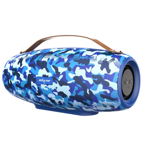 

ZEALOT S27 Multifunctional Bass Wireless Bluetooth Speaker, Built-in Microphone, Support Bluetooth Call & AUX & TF Card & 1x93mm + 2x66mm Speakers(Camouflage Blue)