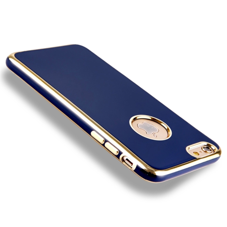 

For iPhone 8 & 7 Electroplating Soft TPU Protective Cover Case (Dark Blue)