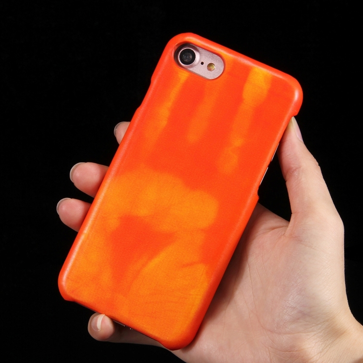 

For iPhone 8 & 7 Heat Sensitive Phone Case Silicone Protective Case Back Cover(Yellow)