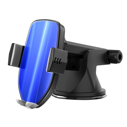 

HAMTOD M22 10W 360 Degree Rotation QI Intelligent Sensor Car Wireless Charging Holder with Suction Cup(Blue)