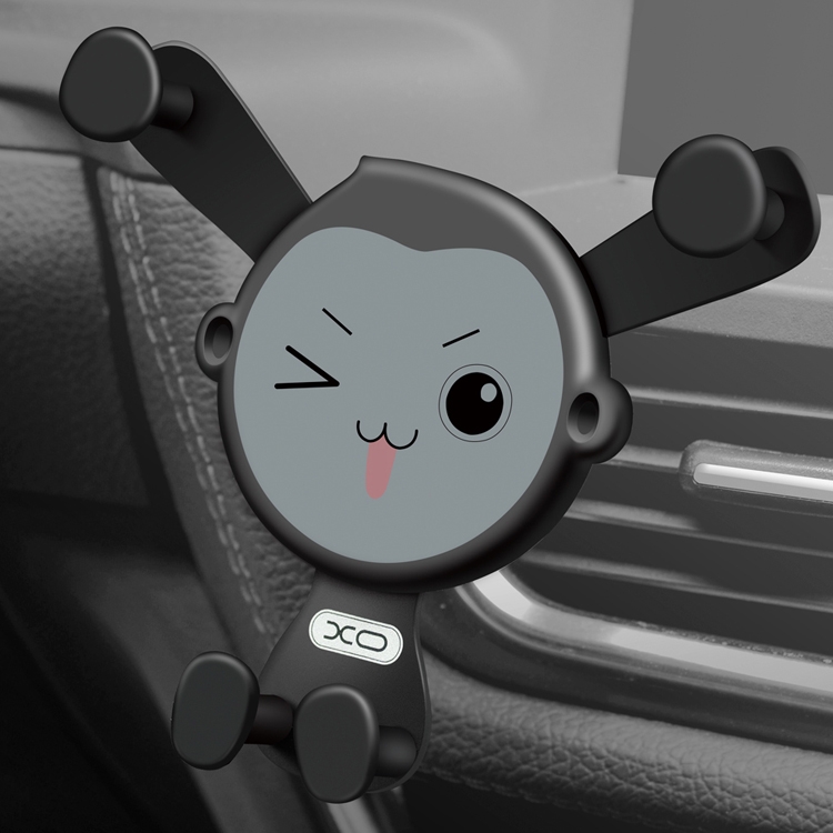

XO C21 Auto Car Bear Pattern Cartoon Gravity Phone Holder(Black)