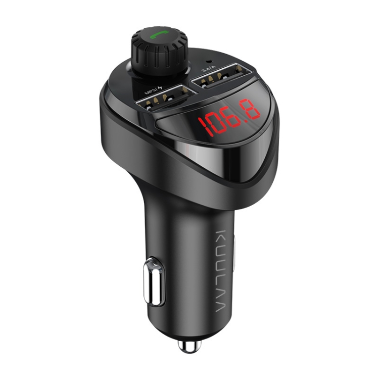 

KUULAA LC01 Bluetooth 4.2 3.4A Dual USB Car Bluetooth Charger (Black)