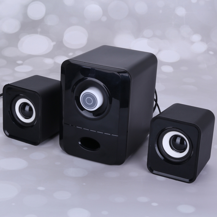 

T303 11W USB Power Supply Interface 2.1 Channel Multimedia Active Speaker(Black)
