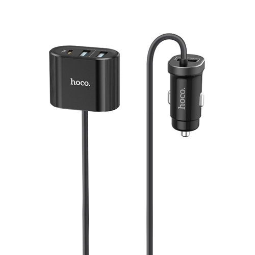 

hoco Z35 Front and Rear Seats 18W PD3.0 3USB+ Type-C Car Charger(Black)