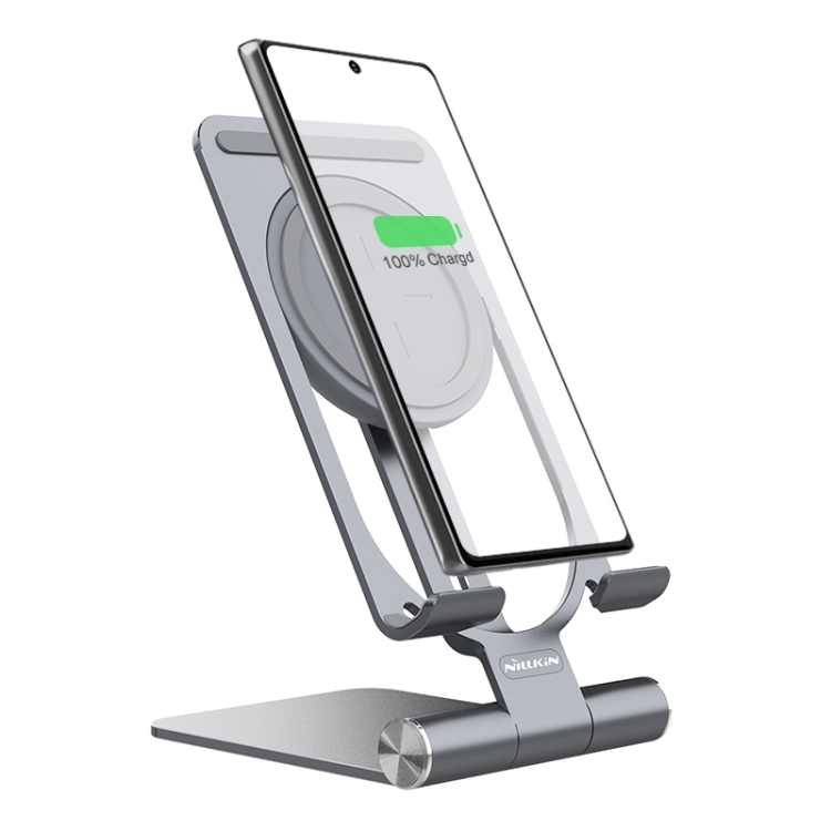 

NILLKIN 2 in 1 15W PoweHold Mini Vertical Foldable Detachable Wireless Charger Mobile Phone Holder (Dark Gray)