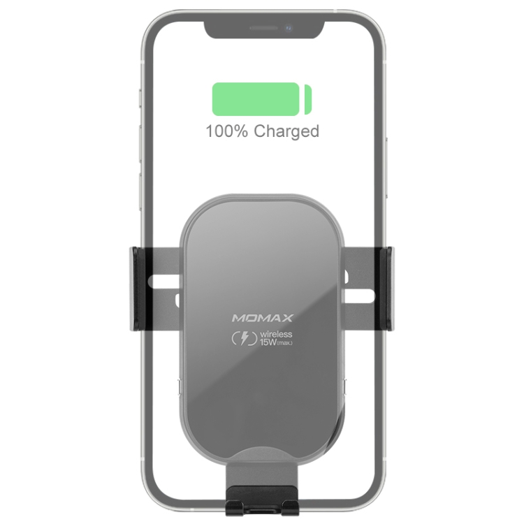 

MOMAX CM16 15W Smart Gravity Sensor Wireless Charging Rotatable Car Bracket with QC 3.0 Dual USB Port Car Charger