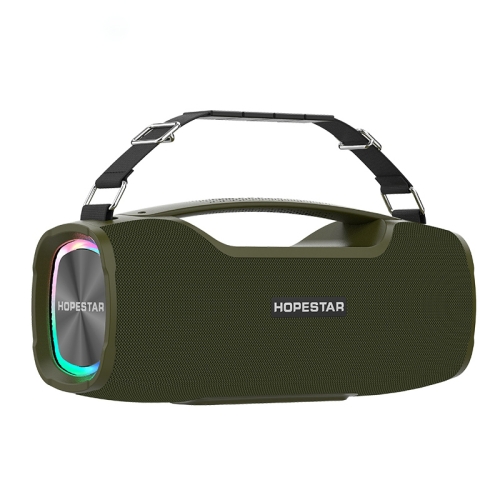 

HOPESTAR A6X TWS Portable Outdoor Bluetooth Speaker with Colorful Music Lights, Support Power Bank & Hands-free Call & U Disk & TF Card & 3.5mm AUX(Green)