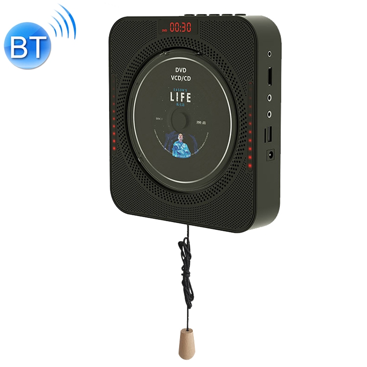 

Multifunctional Household Bluetooth Speaker Wall Mounted CD Player with Ambient Light(Black)