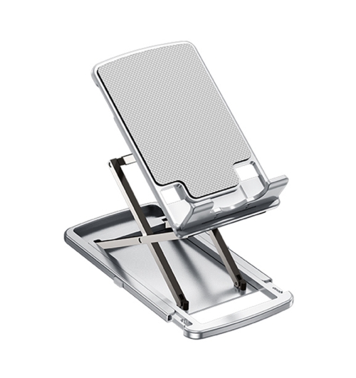 

Metal Folding Desktop Holder For Mobile Phone / Tablet (Silver)