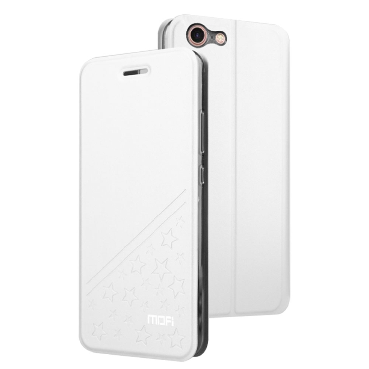 

MOFI for iPhone 8 & 7 PU Five-pointed Star Pattern Horizontal Flip Leather Case with Holder(White)