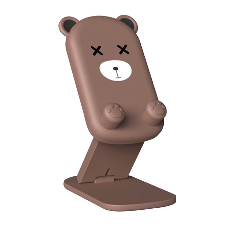 

DK-XX-111 Cartoon Animal Retractable Phone Lazy Bracket Foldable Desktop Holder(Brown)