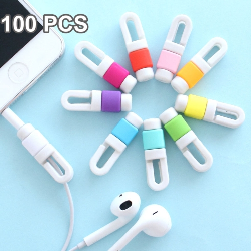 

100 PCS Earphone Headphone Wire Cable Line Protective Cover Winder Cord Wrap Organizer, Random Color Delivery