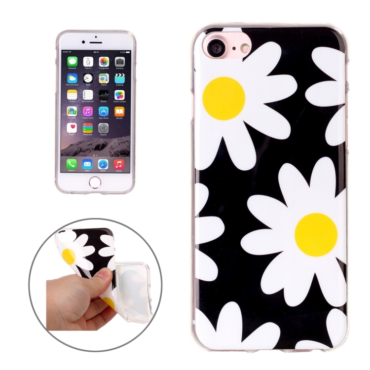 sunsky for iphone 8 7 daisies pattern soft tpu protective back cover shell sunsky for iphone 8 7 daisies pattern soft tpu protective back cover shell