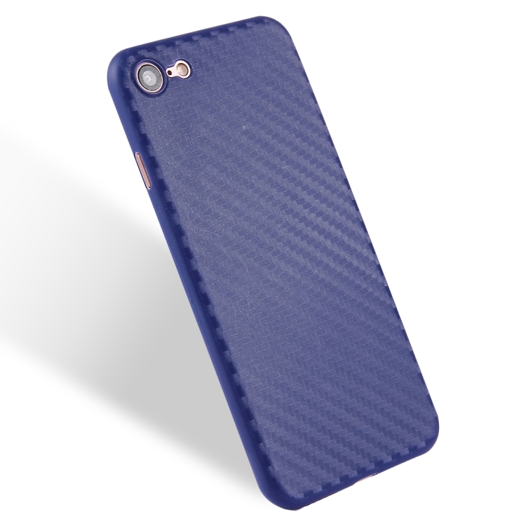 

For iPhone 8 & 7 Carbon Fibre Texture PP Protective Back Cover Case(Dark Blue)
