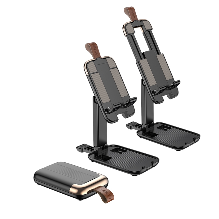 

hoco S28 Dawn Portable Folding Telescopic Desktop Holder for 4.7-14 inch Mobile Phone / Tablet (Black)
