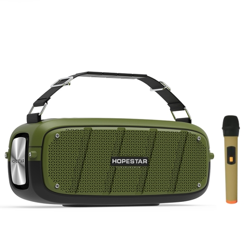 

HOPESTAR A20 Pro TWS Portable Outdoor Waterproof Subwoofer Bluetooth Speaker with Microphone, Support Power Bank & Hands-free Call & U Disk & TF Card & 3.5mm AUX (Green)