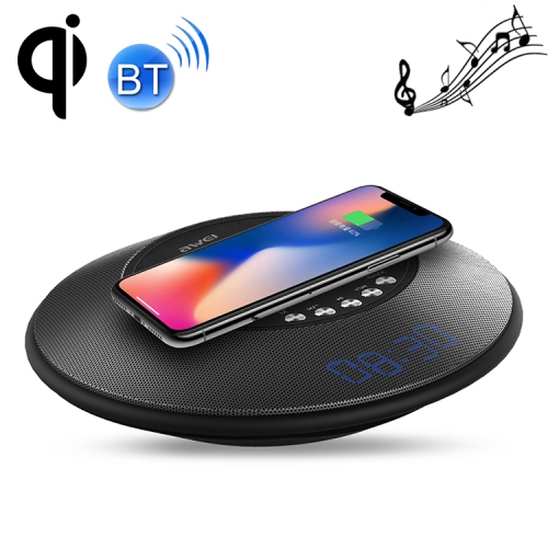 

awei Y290 5W Fast Wireless Charger with Bluetooth Speaker, For iPhone, Galaxy, Huawei, Xiaomi, LG, HTC and Other Smart Phones(Black)