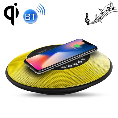 

awei Y290 5W Fast Wireless Charger with Bluetooth Speaker, For iPhone, Galaxy, Huawei, Xiaomi, LG, HTC and Other Smart Phones(Yellow)