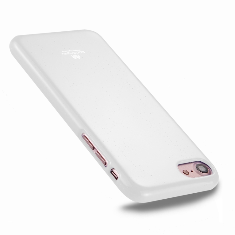 

GOOSPERY JELLY CASE for iPhone 8 & 7 TPU Glitter Powder Drop-proof Protective Back Cover Case (White)