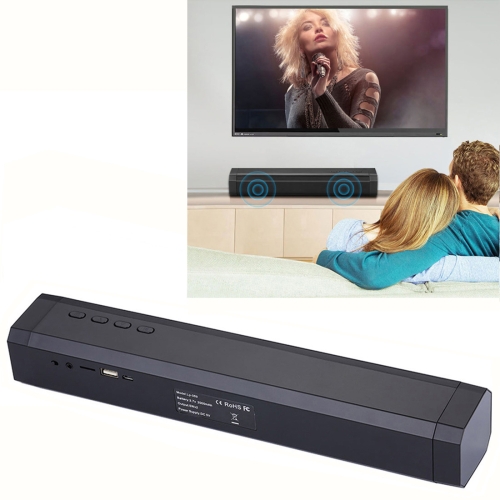 

Soundbar LP-089 DC 5V Wireless Bluetooth 4.1 Subwoofer Sound Bar Speaker with Hands-free Calling, Support TF Card & U Disk(Black)