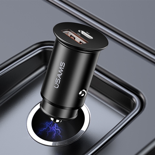 

USAMS C15 QC4.0 PD3.0 Fast Charging Car USB Charger(Black)