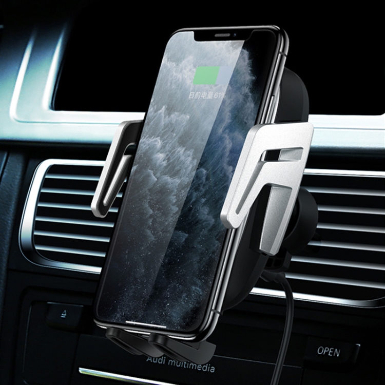 

USAMS Automatic Touch Induction Wireless Charging Car Air Outlet Holder(Black)
