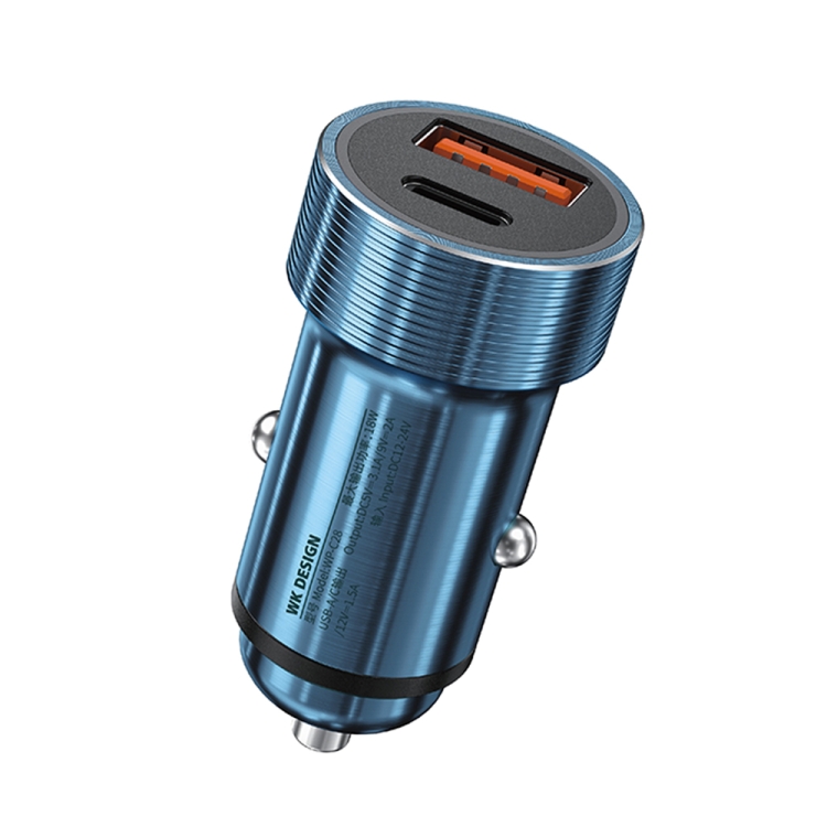 

WK WP-C28 18W Titanium PD+QC3.0 Dual USB Car Charger (Blue)
