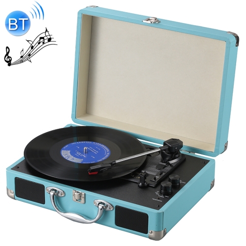 

EC102B Suitcase Design Music Disc Player Tuntable Record Player(Blue)