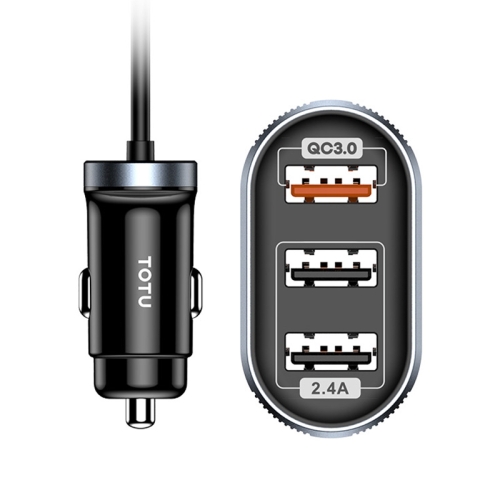 

TOTUDESIGN DCCQ-006 Speedy Series QC + 2.4A Car Charger with Cable, Length: 1.2m