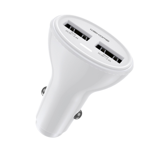

WK WP-C22 2.4A Youpin Double USB Car Charger (White)
