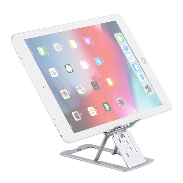 

R-JUST Metal Matte Retractable Mobile Phone Tablet Desktop Stand Holder(Silver)