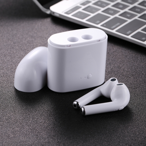 

i7S Ture Wireless Stereo Double Earphones Bluetooth V4.2 + EDR Earphone with Charging Box, Bluetooth Distance: 12m, For Android, iOS Mobile Phones