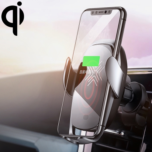 

ROCK W28 15W QI Induction Wireless Charging Car Air Outlet Bracket for 4.7-6.5 inch Mobile Phones (Tarnish)