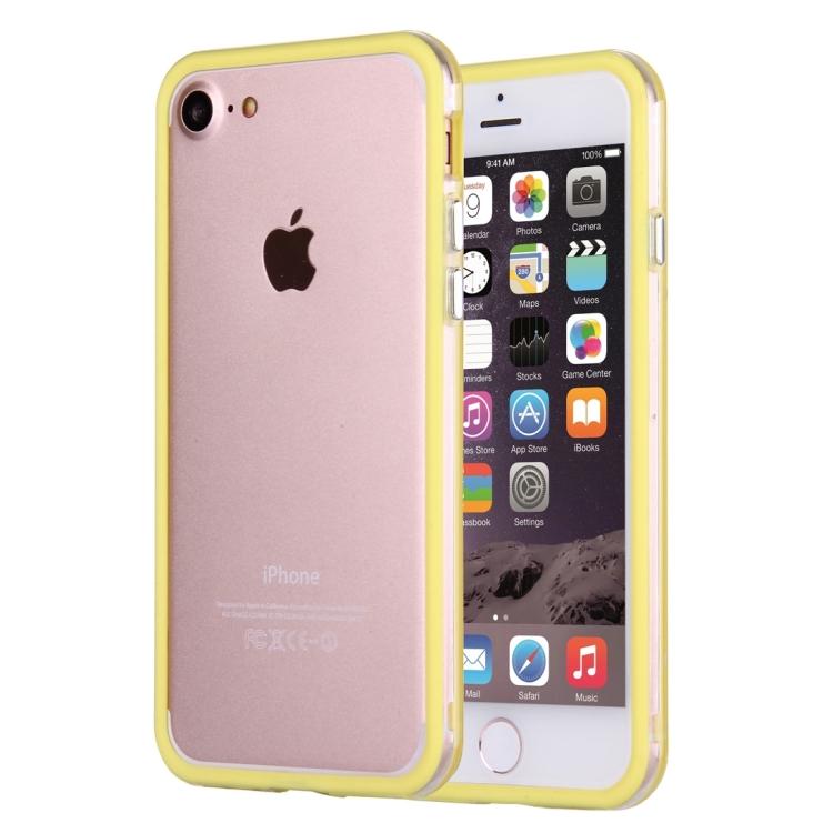 

For iPhone 8 & 7 TPU + PC Combination Bumper Frame(Yellow)
