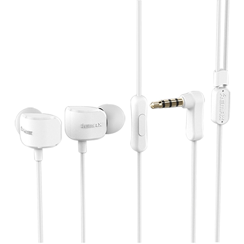 Sunsky Remax Rm 502 Elbow 3 5mm In Ear Wired Heavy Bass Sports Earphones With Mic White