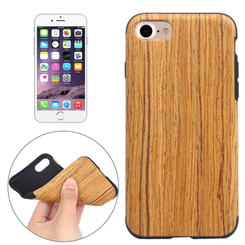 

For iPhone 8 & 7 Siam Rose Wood Grain Paste Skin Soft TPU Protective Case