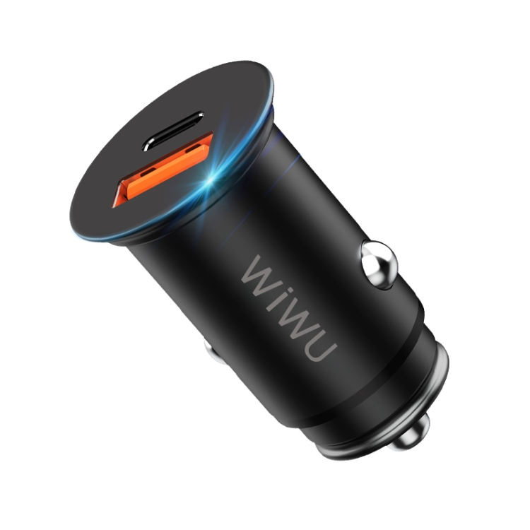 

WIWU PC 200 Type-C / USB-C + USB Mini Dual Port Car Charger