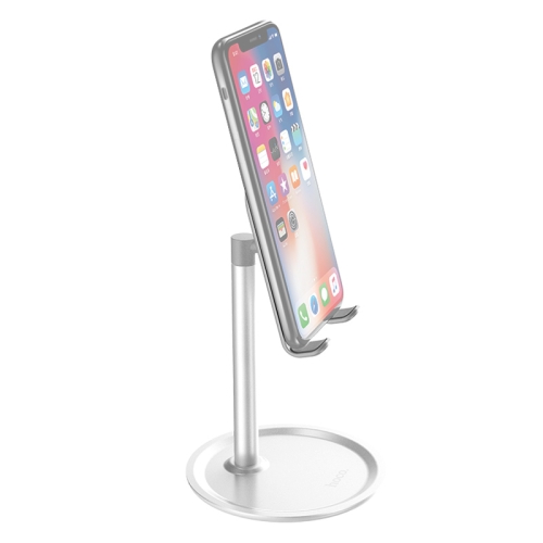 

HOCO PH15 Universal Aluminum Alloy Desktop Holder Stand, for iPad, iPhone, Samsung, Lenovo, Sony, and other Mobile Phones or Tablets (Silver)