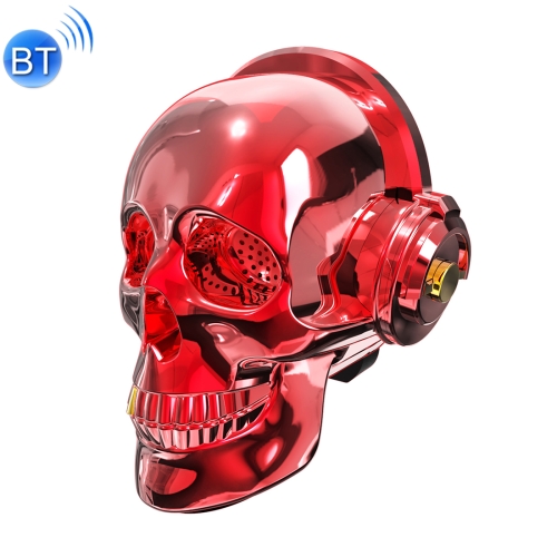 

Oneder V7 Skull Head Dazzle Bass Box Wireless Bluetooth Speaker, Support Hands-free & FM & TF Card & AUX & USB Drive (Red)